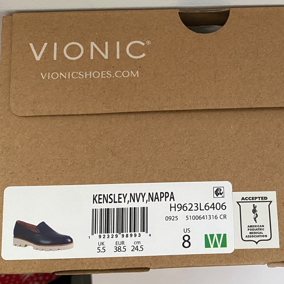 Vionic Women's Navy Kensley Loafers with Cream Sole - Picture 5 of 5